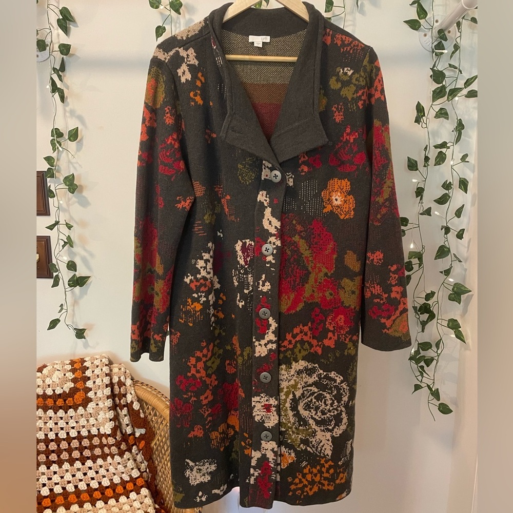 Nordic Wool Boho Duster Oversized Cosy Cardigan